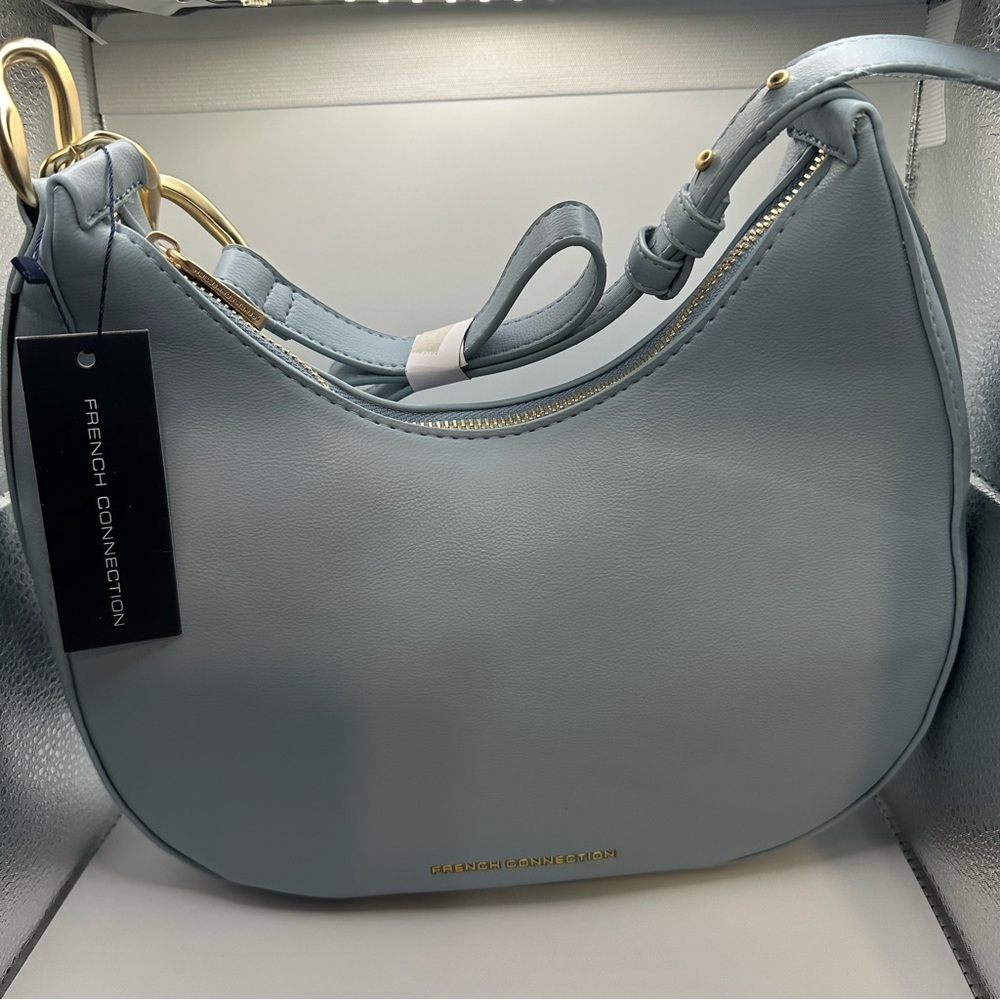 French‎ Connection Moritz Hobo Shoulder Bag Womens Powder Blue FCS25114-PWBL NWT - Picture 2 of 8